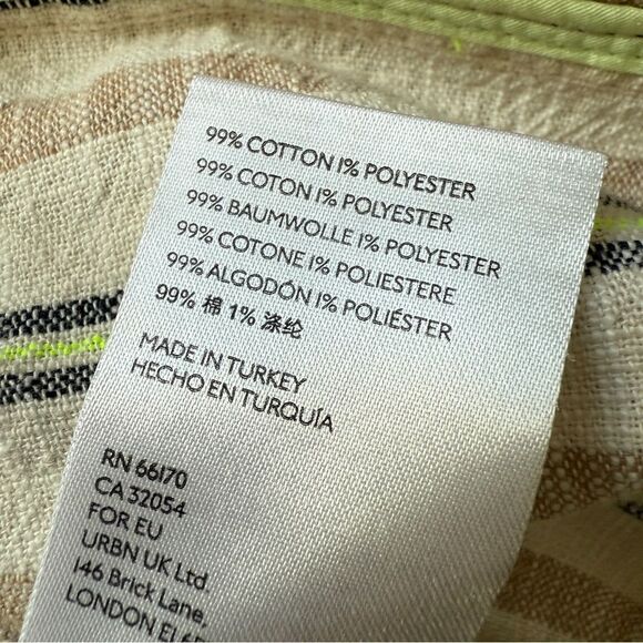 Anthropologie Maeve Cotton Stripe Boyfriend Blazer Jacket XS Oversized - Picture 6 of 8